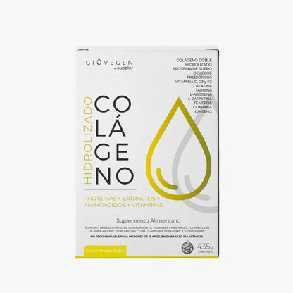 Colágeno Giovegen Proteínas + Extractos + Aminoácidos + Vitaminas - Body Recomposition - 1 caja (30 días de consumo)