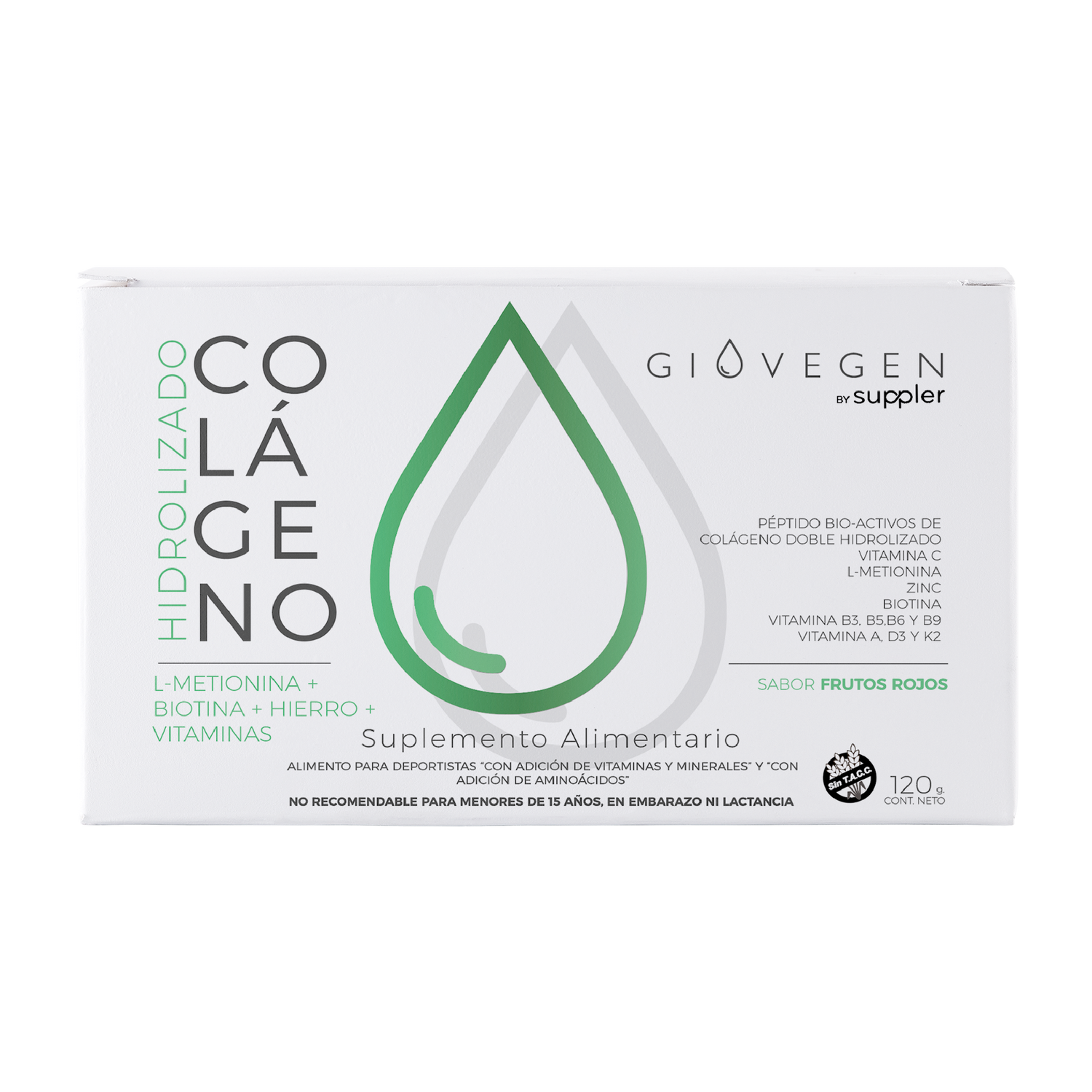 Colágeno Giovegen Péptidos Cabello & Uñas - Pack x3 (90 días de consumo) - Clinica Altos Del Desierto